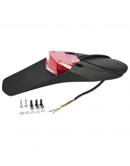 Placa montaj numar inmatriculare cu bec 2,1/5W POLISPORT - Negru