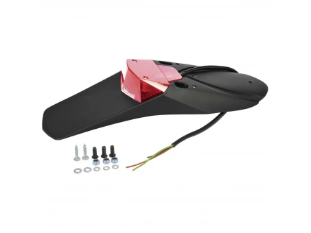 Placa montaj numar inmatriculare cu bec 2,1/5W POLISPORT - Negru