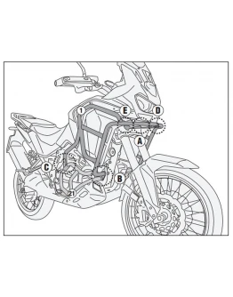 Crash bar superior moto KAPPA HONDA CRF 1100 L AFRICA TWIN ADVENTURE SPORTS '24