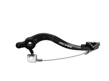Pedala de frana spate SCAR KTM 125 SX 17-22, 150 SX 17-22, 250 SX 19-22, 250 SXF 17-22, 250-450 SXF 17-22, 450 EXCF 23, 500 EXC 20, 500 EXCF 17-23 - Negru - WYPRZEDAŻ | RBP503BK/GAT2