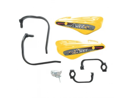 Set handguard ACCEL prindere universala in 2 puncte (ALU-negru, plastic-galben) | HGS10BK/YL