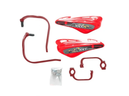 Set handguard ACCEL prindere universala in 2 puncte (ALU-rosu, plastic-rosu) | HGS10RD/RD