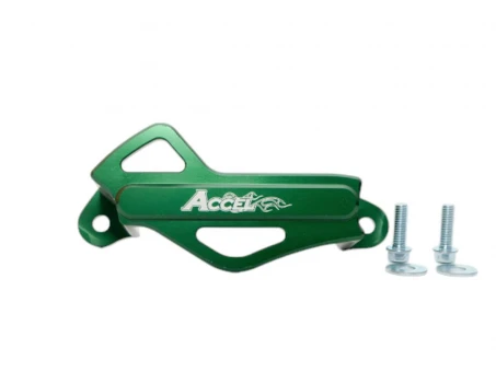 Protectie etrier ACCEL (spate) KAWASAKI KXF 250/450 06-16, aluminiu, culoare verde | RBCG301GR