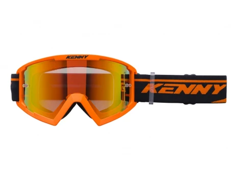 Ochelari Copii Off road Kenny Racing Model Track Kid/Junior - Negru/Portocaliu cu lentila rosie