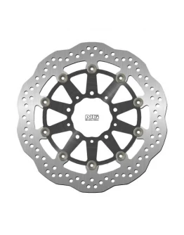 Disc frana fata NG -  KAWASAKI ZX6R 636 13-16, Z800 12-17, ZX10R 08-15, Z1000 14-20, ZZR1400 06-17, GTR1400 07-18, ZX14 07-15 (310X80X5MM) (5X) WAVE flotant (centru aluminiu)