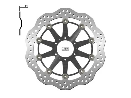 Disc frana fata NG -  HONDA XL 1000V 99-13, VFR CROSSRUNNER 800 11-14 (296X62X5MM) (6X6,5MM) WAVE flotant (centru aluminiu) | NG1446XG