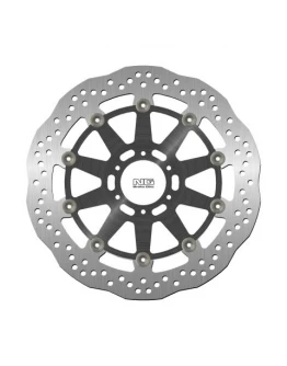 Disc frana fata NG -  APRILIA DROSODURO 900/TUONO660 '17-22, MOTO GUZZI V7,V85,V9,V100 '16-'22, BENELLI, TNT, TORNADO (320X64X4,5MM) (6X8,5MM) WAVE flotant (centru aluminiu)