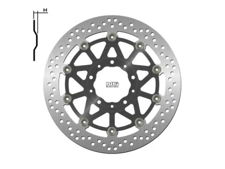 Disc frana fata NG -  KAWASAKI Z1000/ZZR1400 17-20 (310X80X5,5MM) (5X10,5MM) flotant (centru aluminiu) | NG1633G