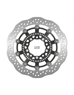 Disc frana fata NG -  KAWASAKI ER6N '05-'17, KLE 650 VERSYS '07-'21, ZX6R '13-'18 ,VULCAN 650 '15-'21 (300X80X5MM) (5X10,5MM) WAVE flotant (centru aluminiu)