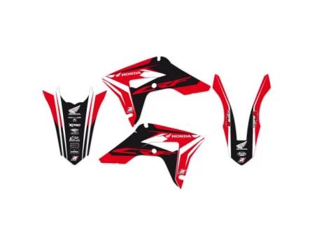 Kit grafic BLACKBIRD HONDA CRF 250R '22-'24, CRF 450R '21-'24 DREAM 4 culoare Rosu Negru Alb