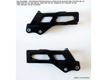 PSYCHIC PROWADNICA ŁAŃCUCHA SUZUKI RM 125/250 99-16, RMZ 250 07-16, 450 06-16, DRZ 400 00-16, YAMAHA YZ 125/250 97-02, YZF 250/450 04-06 KOLOR CZARNY (SU03908001;SU04931001;YA03808001;YA03871001) | MX-03432BK