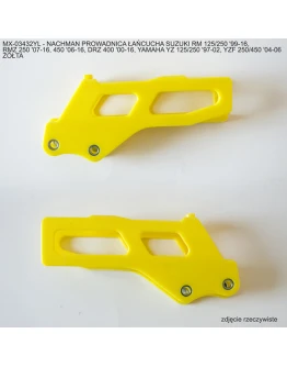 Ghidaj lanț PSYCHIC pentru SUZUKI RM 125/250 '99-16, RMZ 250 '07-16, 450 '06-16, DRZ 400 '00-16, YAMAHA YZ 125/250 '97-02, YZF 250/450 '04-06 Culoare galben (SU03908102;SU04931102;YA03808102;YA03871102) Ghidaj lanț PSYCHIC pentru SUZUKI RM 125/250 '99-16, RMZ 250 '07-16, 450 '06-16, DRZ 400 '00-16, YAMAHA YZ 125/250 '97-02, YZF 250/450 '04-06 Culoare galben (SU03908102;SU04931102;YA03808102;YA03871102)