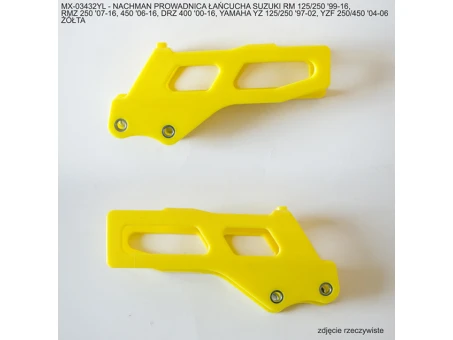 PSYCHIC PROWADNICA ŁAŃCUCHA SUZUKI RM 125/250 99-16, RMZ 250 07-16, 450 06-16, DRZ 400 00-16, YAMAHA YZ 125/250 97-02, YZF 250/450 04-06 KOLOR ŻÓŁTY (SU03908102;SU04931102;YA03808102;YA03871102) | MX-03432YL