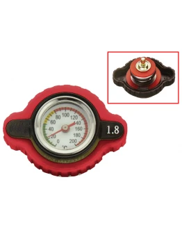 Capac Radiator PSYCHIC cu afisaj de temperatura  HONDA, KAWASAKI, SUZUKI, YAMAHA (1,8 BAR) roșu