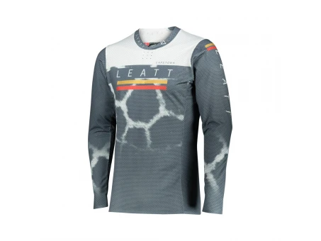 Tricou Leatt Moto 5.5 Ultraweld Jersey Giraffe - Gri/Alb