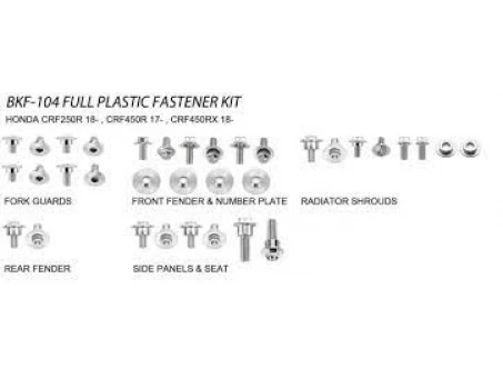 Set suruburi carena HONDA CRF 250R 18-20, CRF 450R 17-20, CRF 450RX 18-20 (BKF-104) | BKF104