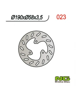 Disc frana fata NG -  YAMAHA NEO'S 50 '97-21, APRILIA HABANA 50/125 '98-02, LEONARDO 125 '96-05, SCARABEO '98-10, SR 50 '97-06, (190X58X3,5MM) (3X8,5MM)
