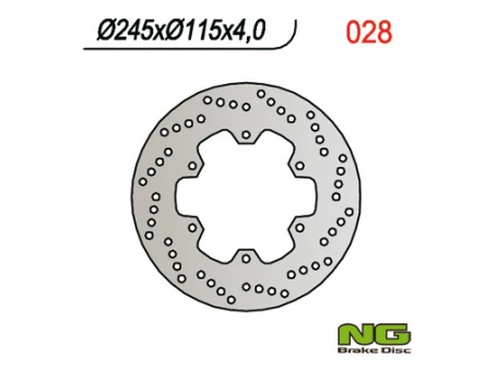Disc frana spate NG - DUCATI ST2 97-04, ST4 03-06, MONSTER 620 01-06, YAMAHA MAJESTY 250 96-08 (245X115X4MM) (6X8,5MM) | NG028