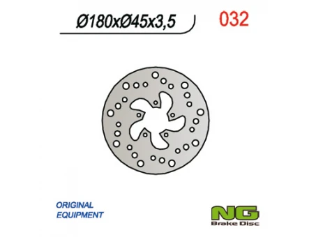 Disc frana fata NG -  GAS GAS PAMPERA 125/250/370 98, EC 50 99, TXT BOY 50 00-02, (180X45X3,5MM) (5X6,5MM) | NG032