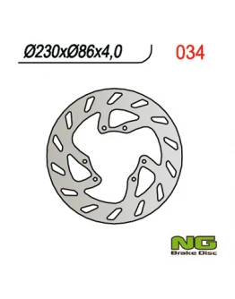 Disc frana fata NG -  YAMAHA YZ 125 '86-'87, YZ 490 '85-'87, DT 200 '87, (230X86X4MM) (6X6,5MM)