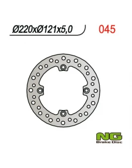 Disc frana spate NG - HONDA CR 125/250/500 '89-'97, CRE 250SM '89-96, (220X121X5MM) (4X10,5MM)