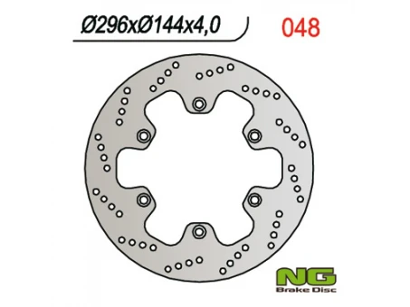 Disc frana fata NG -  HONDA XRV 650 AFRICA TWIN 88-90, CAGIVA CANYON 600 95-00, NAVIGATOR 1000 00-06, ELEFANT 900 90-94, GRAN CANYON 900 97-00, ELEFANT 750 94-97, (296x144x4MM) (6x10,5MM) | NG048