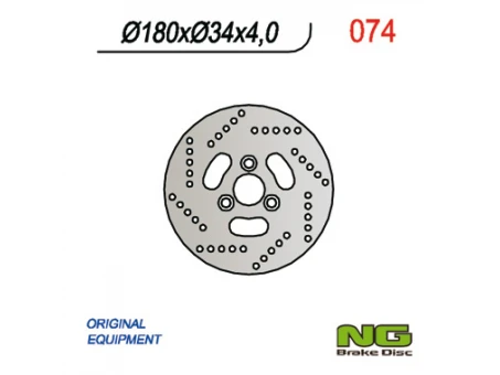 Disc frana fata NG -  SUZUKI SKUTER 50 (180x34x4) (3x10,5mm) KATANA 50 97-03, ADRESS 50 95-02 | NG074