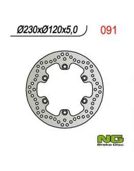 Disc frana spate NG - KAWASAKI KLR 650 '90-'07, KLE 500 '91-'07 (230X120X5) (6X10,5MM)