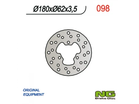 Disc frana spate NG - PEUGEOT XP6 SM 02-05 (180x62x3,5) | NG098