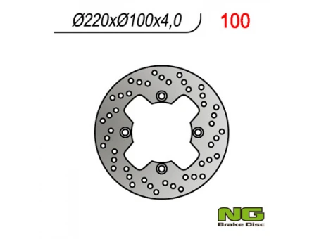Disc frana spate NG - KAWASAKI ZX 6R 98-07, ZX10R, ER6F/N, KLE 650VERSYS 07-14 (220X100X4,0MM) (4X10,5MM) | NG100