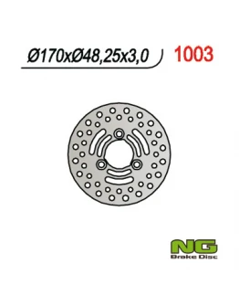 Disc frana fata NG -  SUZUKI LTZ 250/400, LTA 400/500, LTF 400/500 (170 x48x3)(3x10,50mm)
