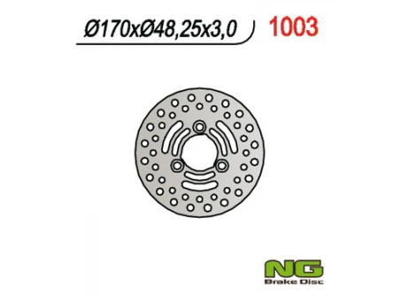 Disc frana fata NG -  SUZUKI LTZ 250/400, LTA 400/500, LTF 400/500 (170 x48x3)(3x10,50mm) | NG1003