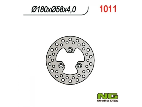 Disc frana fata NG -  KYMCO SKUTERY 50/125/150/300, QUAD 250/300 (180X58X4) 3 gauri diametru 10,5 | NG1011