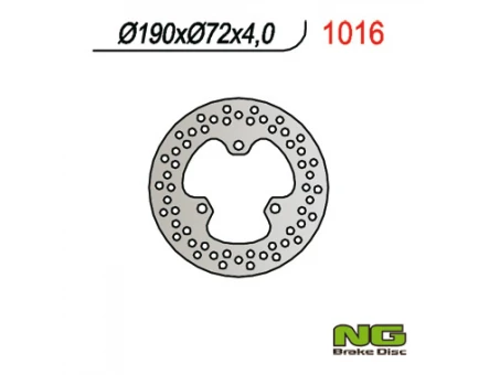 Disc frana spate NG - HONDA TRX 250/450 05-06 (190X72X4) | NG1016