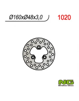 Disc frana fata NG -  SUZUKI LTR 450 (06-12) (160x48x3) (3X10,5MM)