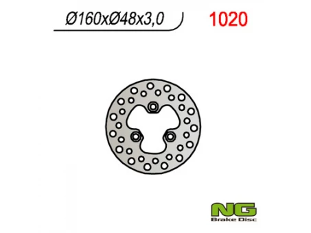 Disc frana fata NG -  SUZUKI LTR 450 (06-12) (160x48x3) (3X10,5MM) | NG1020