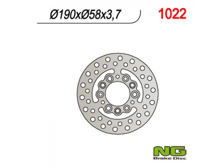 Disc frana spate NG - APRILIA 50 SKUTER,CPI,BETA,GENERIC,GILERA,PEUGEOT,PGO,SYM,YAMAHA (190x58x3,7) | NG1022