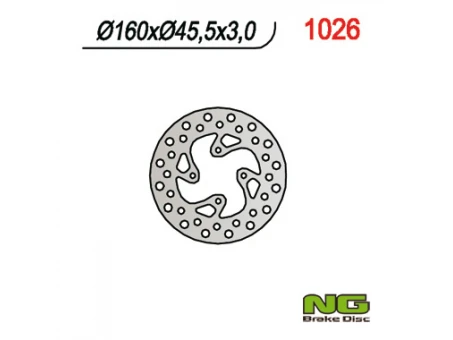 Disc frana spate NG - KTM 65 SX 98-23 (160MM) (160X45,5X3) (4X6,5MM) | NG1026
