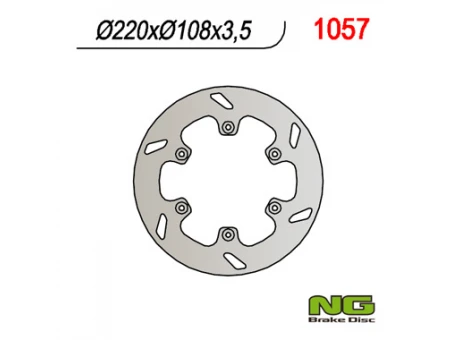 Disc frana spate NG - GAS GAS 125/250/300/450 94-20 (220X108X3,5) (6X6,5MM) | NG1057