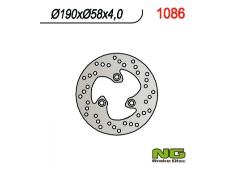 Disc frana spate NG - TORROT MUVI/BUSSINES/CITY 16-19 (190X58X4MM) (3X10,25MM) | NG1086