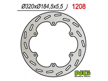 Disc frana spate NG - HONDA GL 1500 GOLD WING 88-99 (316X184,5X5,5) (6X10,5MM) | NG1208