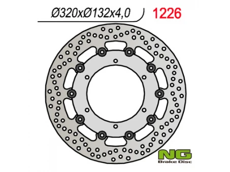 Disc frana fata NG -  YAMAHA XT660 X 04-16 320 MM (320X132X4) (flotant)(6x8,50mm) | NG1226