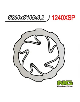 Disc frana fata NG -  BMW G 450X '08-'11 (260X105X3,2) WAVE (5X6,00MM)