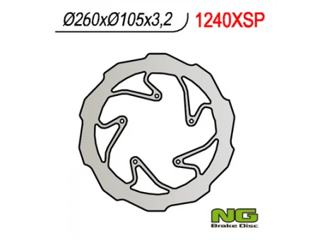 Disc frana fata NG -  BMW G 450X 08-11 (260X105X3,2) WAVE (5X6,00MM) | NG1240XSP