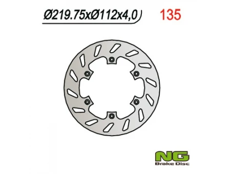 Disc frana spate NG - HUSQVARNA CR/WR/WRE 125 92-99, HUSABERG 350/400/450/501 90-98 (220X112X4) 6 gauri diametru 6,5 | NG135