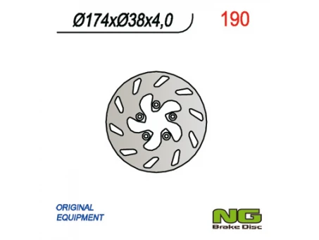 Disc frana fata NG -  ITALJET SKUTER (174x38x4)(5X6,5MM) | NG190