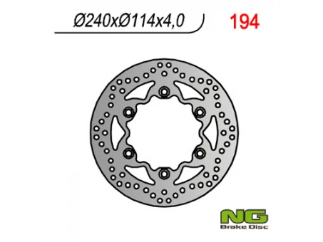 Disc frana fata NG -  HONDA REBEL 125/250, CBF 125 08-12, VT 125 (99-08) (240x114x4) (6X10,5MM) | NG194