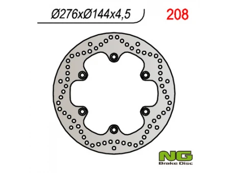 Disc frana fata NG -  HONDA XL 600V (87-95) TRANSALP, DAELIM VL 125 DAYSTAR 00-12 (276x144x4,5) (6x10,5mm) | NG208