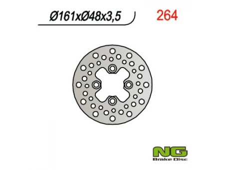 Disc frana fata NG -  YAMAHA YFM 125/250/350/600/650/700, YFZ 350/450 87-15, YFS 200 BLASTER 88-07 (161X48X3,5) | NG264