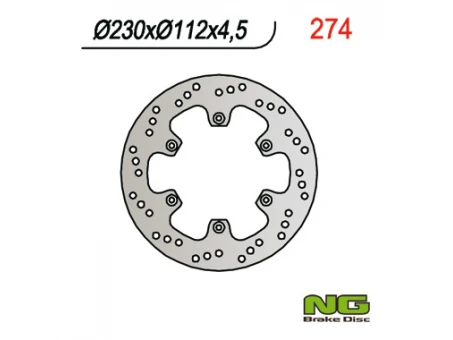 Disc frana fata NG -  APRILIA RX 50, YAMAHA DT 50R 97- (230x112x4,5) | NG274